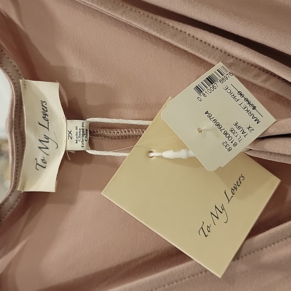 NWT To My Lovers Taupe Tie Dress - Picture 4 of 9